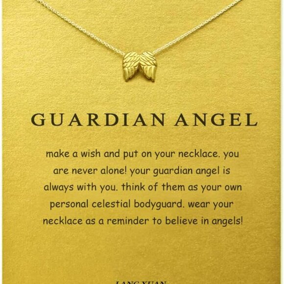 Jewelry - Message Card Gold Dainty Layered Compass Pendant Necklace Friendship Butterfly S